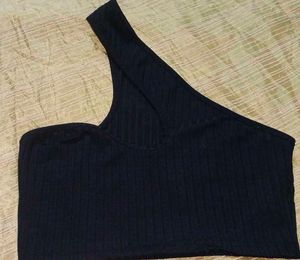 One Shoulder Asymmetrical Ribbed Tank