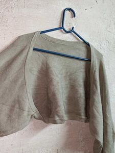 Lightweight Cropped Open-front Shrug