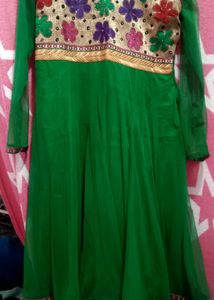 Beautiful Green Anarkali Gown