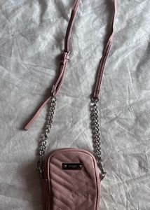 Stylish Pink Quilted Crossbody Bag