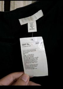 H&amp;M Elegant Black Midi Dress with Belt