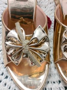 Gold Bow Slides