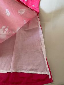Vibrant Pink Floral Kurta Set