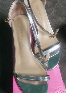 Shiny Silver stabut wantimen heels