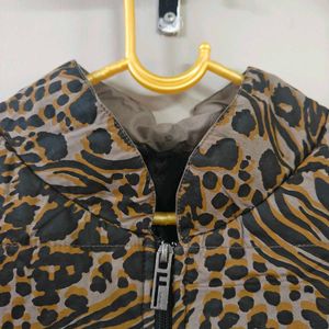 Animal Print Puffer Vest