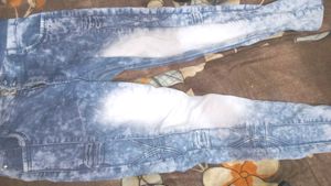 Distressed Blue Denim Jeans