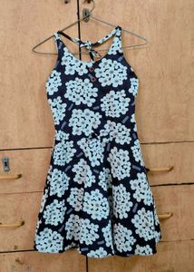 Cute Floral Print Mini Dress