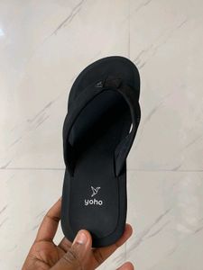 Yoho Black Flip Flops - Casual Comfort