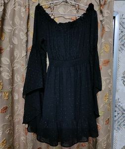 Chic Black Korean Dress