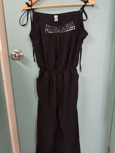 Black Embellished Romper