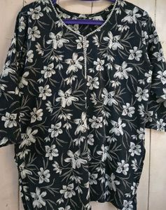 🖤 Pure cotton Floral Short Kurti 🔥