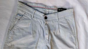Light Blue Casual Pants