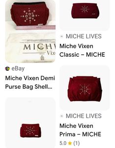 Chic Red Studded Clutch