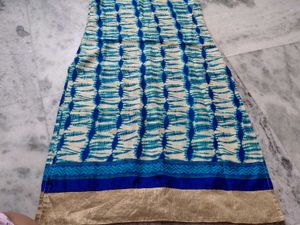 Blue &amp; White Tie-Dye Kurta