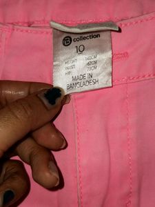 Vibrant Pink Denim Shorts