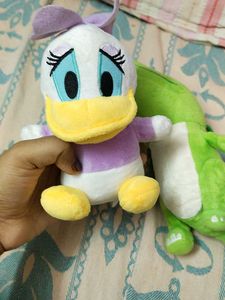 Cute Daisy Duck &amp; Green Crocodile Plush Toys