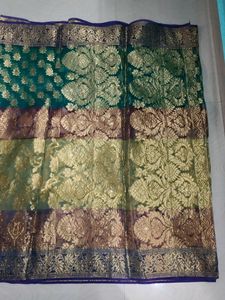Beautiful Multi Colour Banarasi Organza Sarees