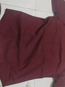 Maroon Printed Men's Shirt