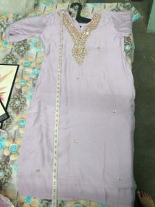 Elegant Lavender Kurta Set with Dupatta M size