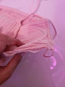 Cute Lace Trim Ribbed Camisole