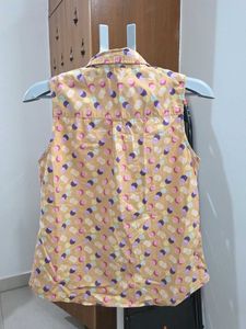 Sleeveless Dot Print Shirt For You