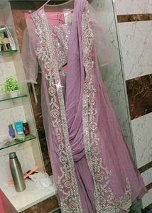 Beautiful Lilac Lehenga Choli with Jacket