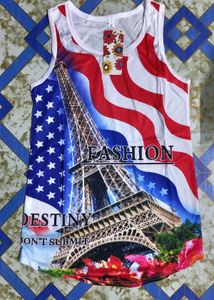 Eiffel Tower Graphic Tank Top pack of 2