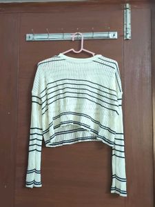 Striped Knit Crop Top