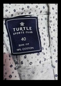 Men's White Printed Button-Up Shirt