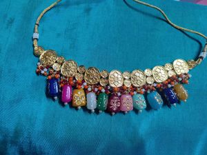 Exquisite Kundan &amp; Enamel Necklace Set