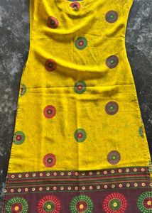 Vibrant Yellow Printed Kurta