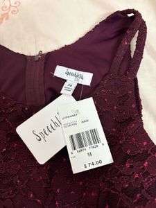 shimmery burgundy ruffle party dress for girls