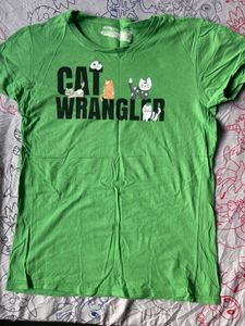 Cute Cat Wrangler Graphic T-Shirt