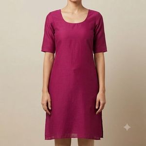 Solid Magenta Kurta