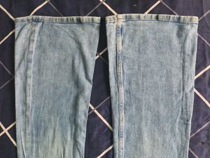 H&amp;M Light Wash bootcut Cargo Jeans