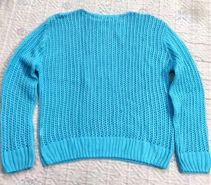 Full Sleeves Cute Blue Heart Sweater 💙