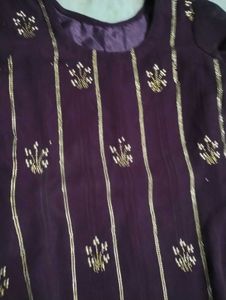 Elegant Purple Kurti Set