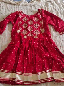 Maroon Kurta Sharara dupatta