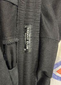 Classic Black Cotton Blend Pants