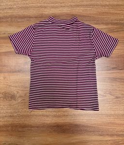 Violet Stripe Fitted Crop Top