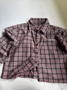 Checkered Cropped Shirt