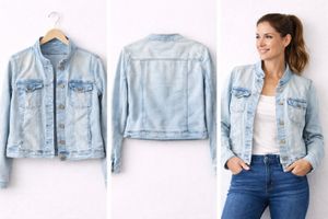 ONLY Women Light Blue Denim Jacket Size 36