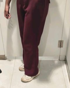 Maroon Flared Trousers