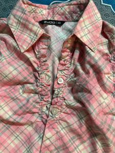 Pink Plaid Sleeveless Crop Top
