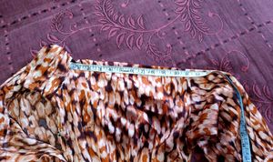 Animal Print Satin Top (Looks almost new)