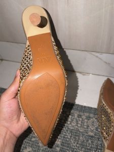 Sparkling Embellished Heeled Mules