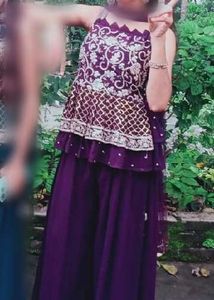 Stylish Purple Ethnic Set