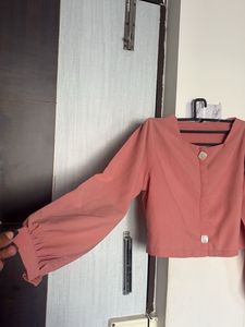 Stylish Cropped Button-Up Top