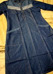 Embroidery Denim Kurta