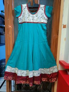 🇳🇿💫💗 Teal Anarkali Kurti With Dupatta